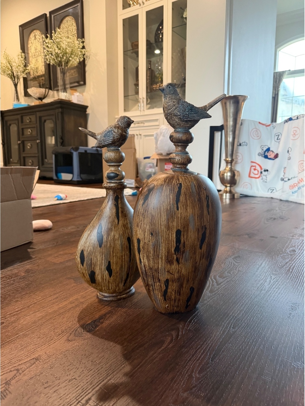 Home Decor | Bird Decorative Accent Sculptures – Brown & Black Finish | 1137 - Picture 4 of 7